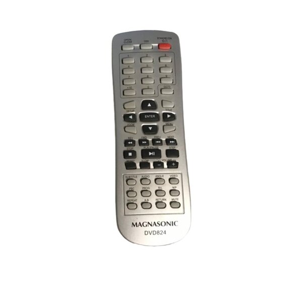 Magnasonic DVD824 Remote Control For DVD Players Silver Tested - Picture 1 of 4